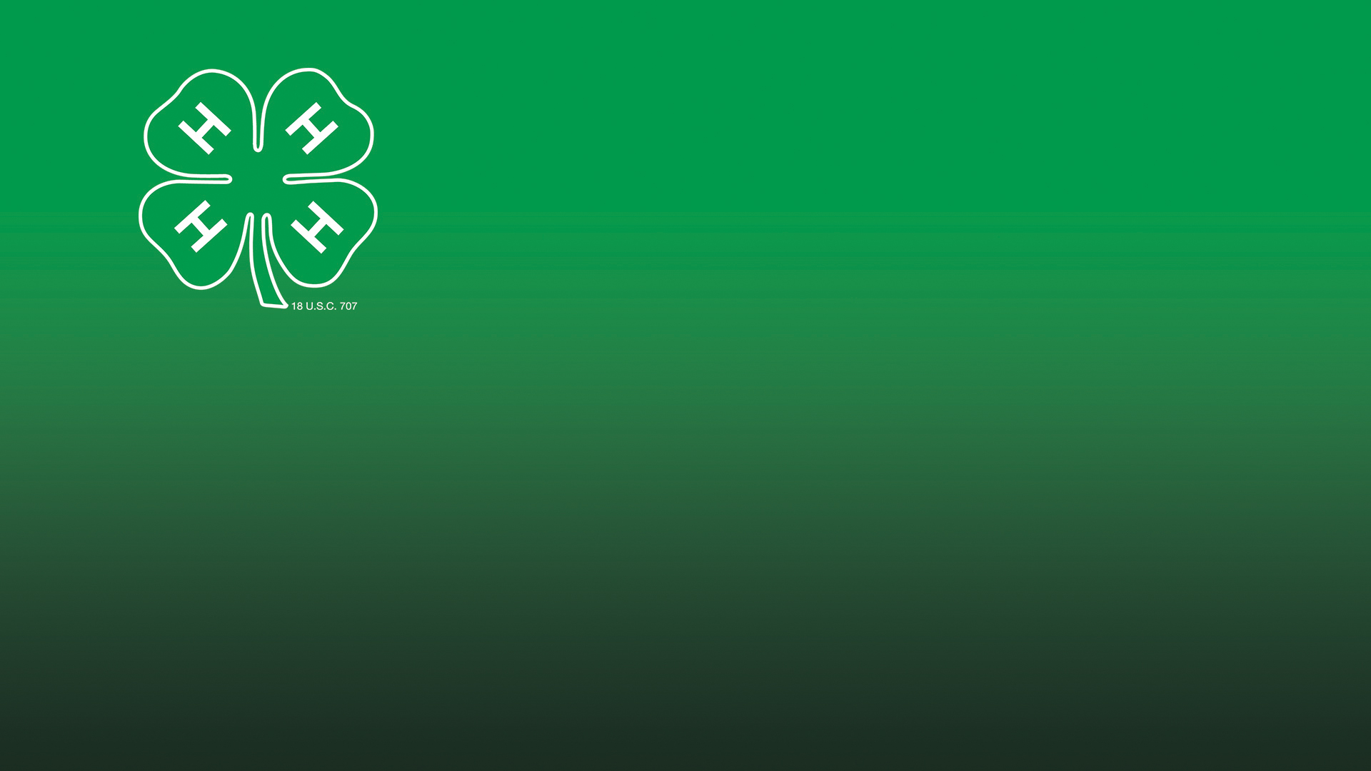 Green gradient background with 4-H logo in top left.